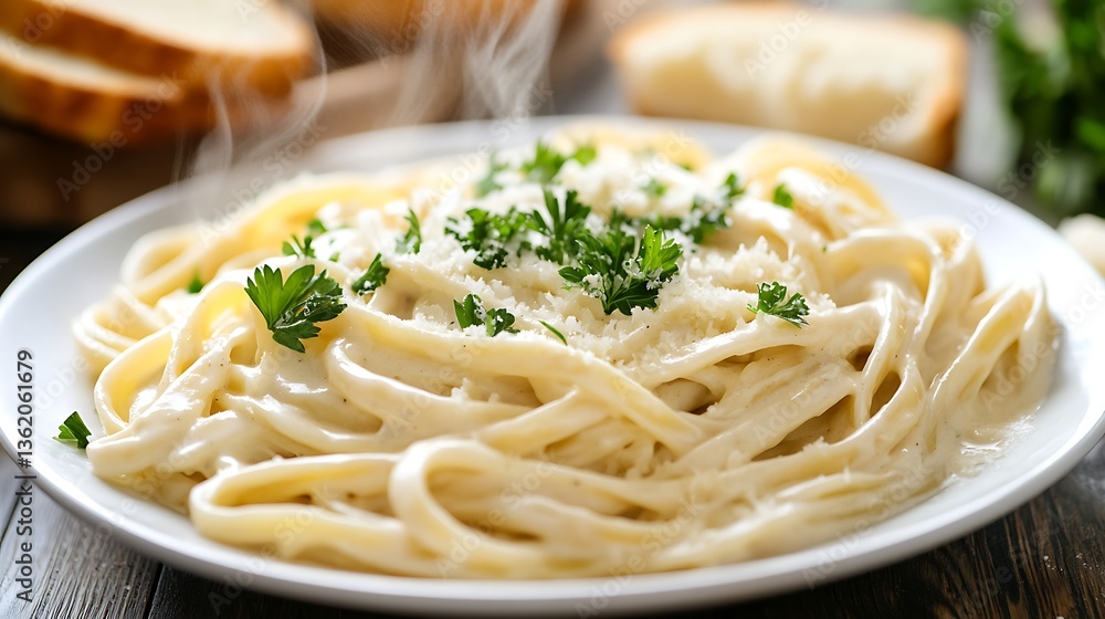 Pasta with Pesto Sauce and Spaghetti on Plate with Fresh Basil Pasta with Pesto Sauce and Spaghetti on Plate with Fresh Basil