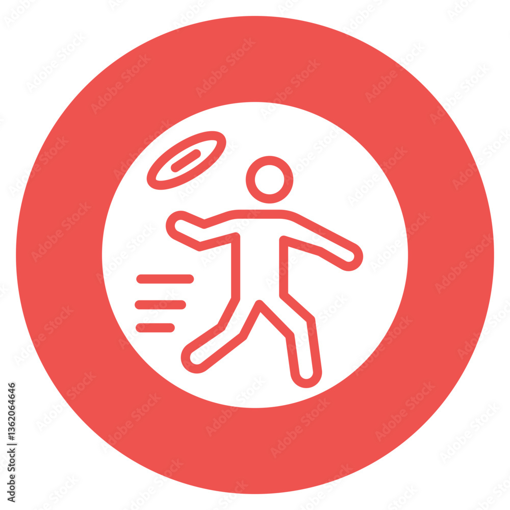 Fototapeta premium Ultimate Frisbee Vector Icon