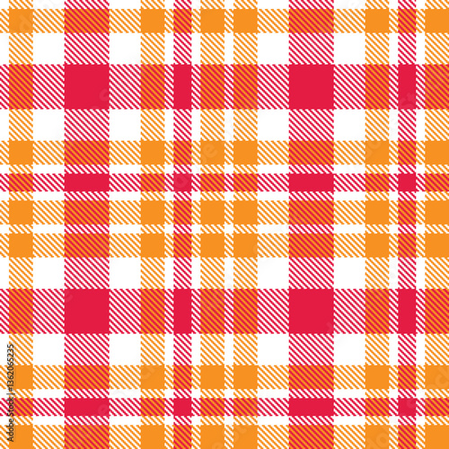 Modern Seamless Tartan in Muted White tones Textile Design Variant 602