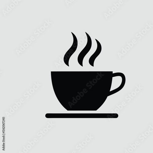 Coffee cup icon. Hot drink sign. Vector