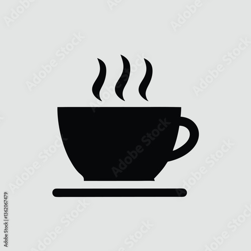 Coffee cup icon. Hot drink sign. Vector