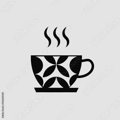 Coffee cup icon. Hot drink sign. Vector
