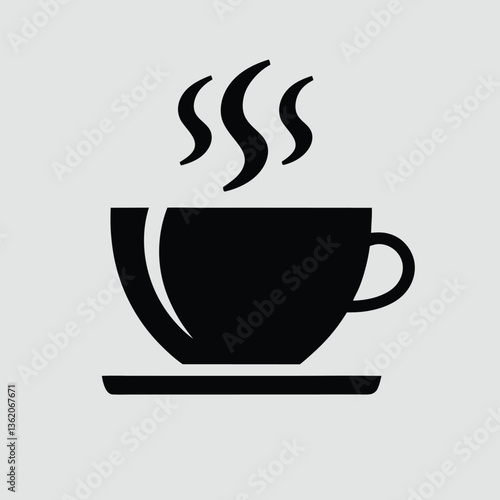 Coffee cup icon. Hot drink sign. Vector