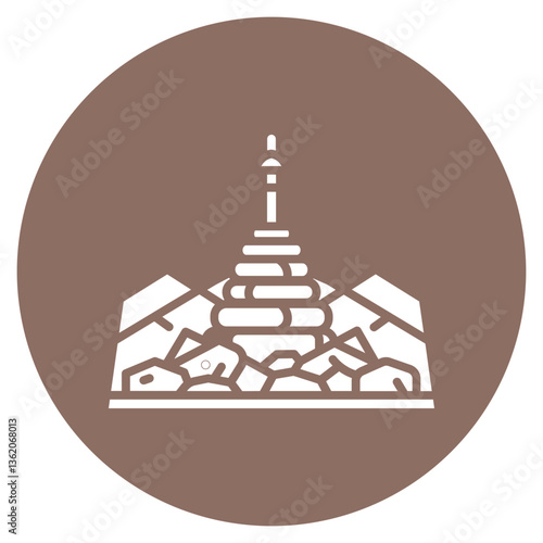 Muzdalifah Stone Pile Vector Icon