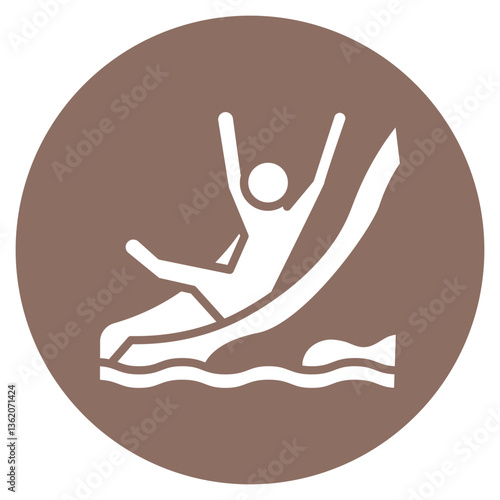 Water Slide Racer Vector Icon