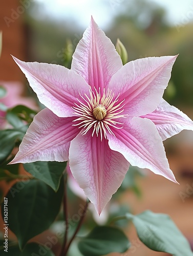 A beautiful macro photograph of a light pink flowering plant
