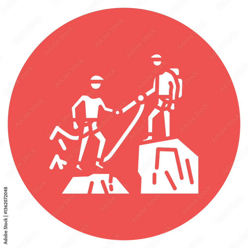 Climbing Spotter Vector Icon Climbing Spotter Vector Icon