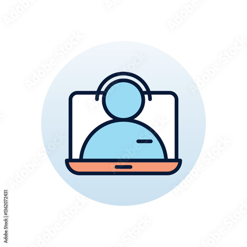 Online Counseling Vector icon
