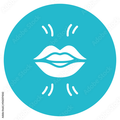 Tingling Lips Vector Icon