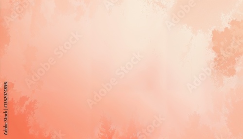 Abstract Peach Gradient with Hazy Tree Texture