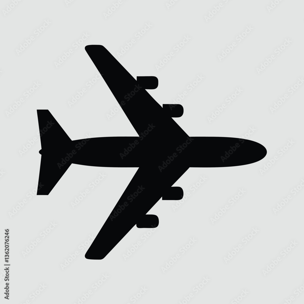 Obraz premium Plane simple icon. Vector illustration