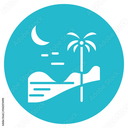 Monsoon Evening Vector Icon