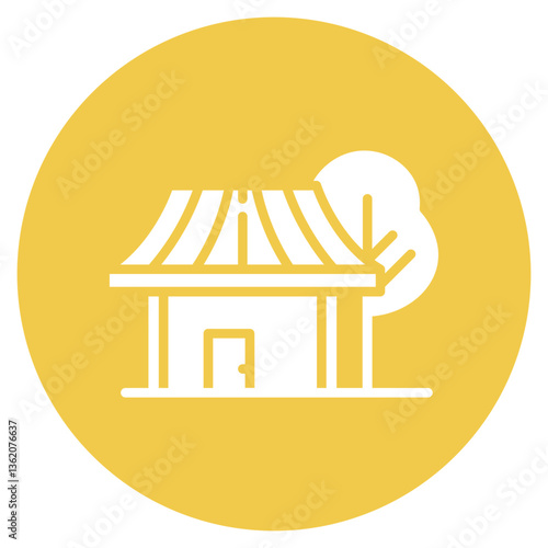 Monsoon Shelter Vector Icon