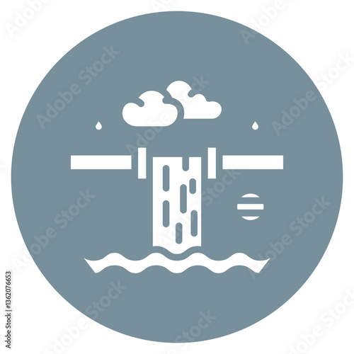 Overflowing Drainage Vector Icon