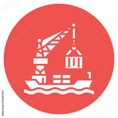 Quay Crane Vector Icon