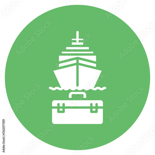 Ship Repair Yard Vector Icon