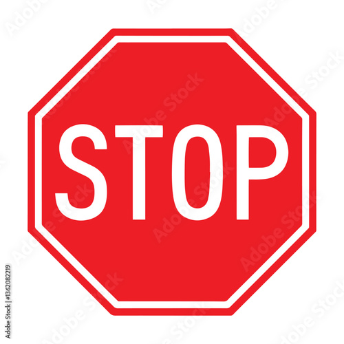 Stop Sign isolated vector logo template