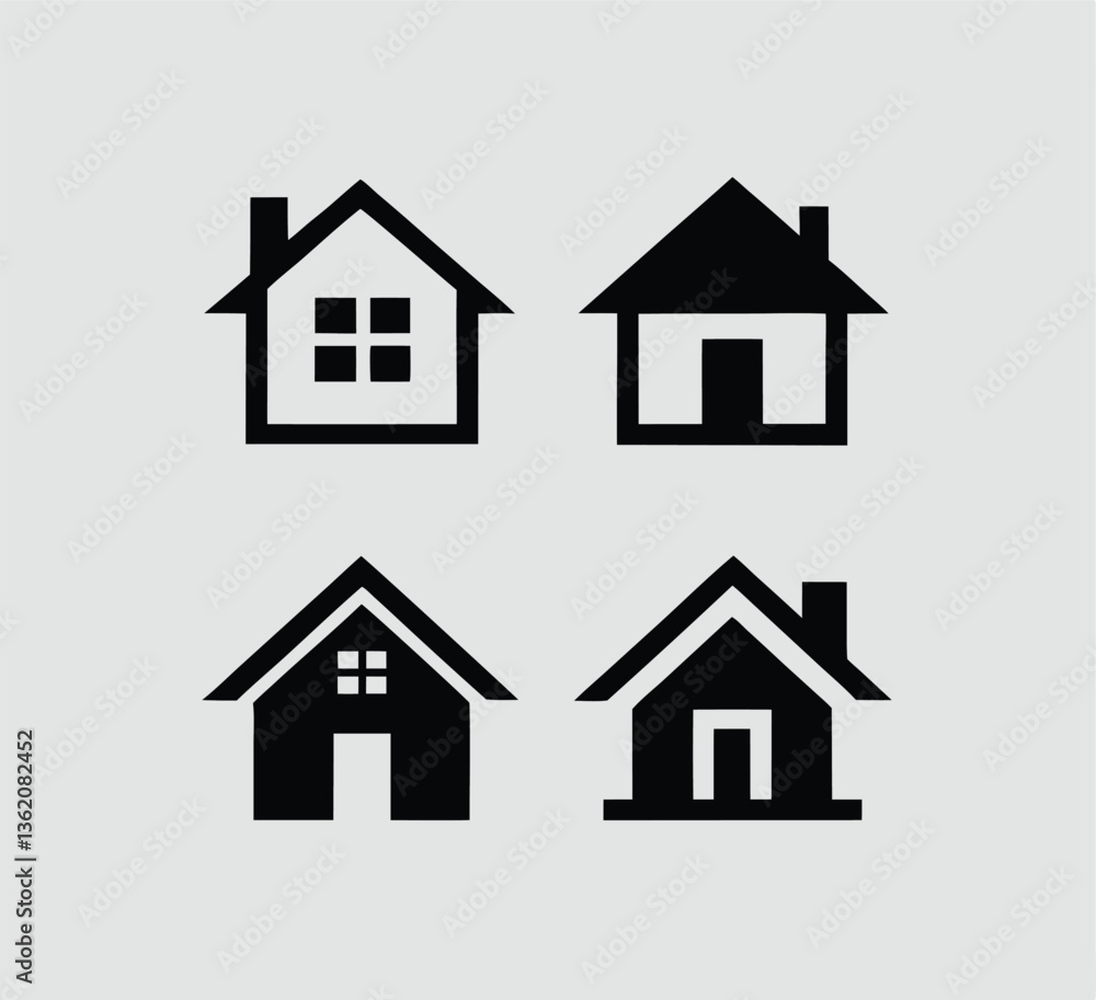 House, Home icons set. Home sign. Vector illustration House, Home icons set. Home sign. Vector illustration