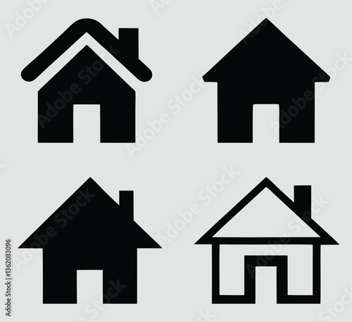 House, Home icons set. Home sign. Vector illustration