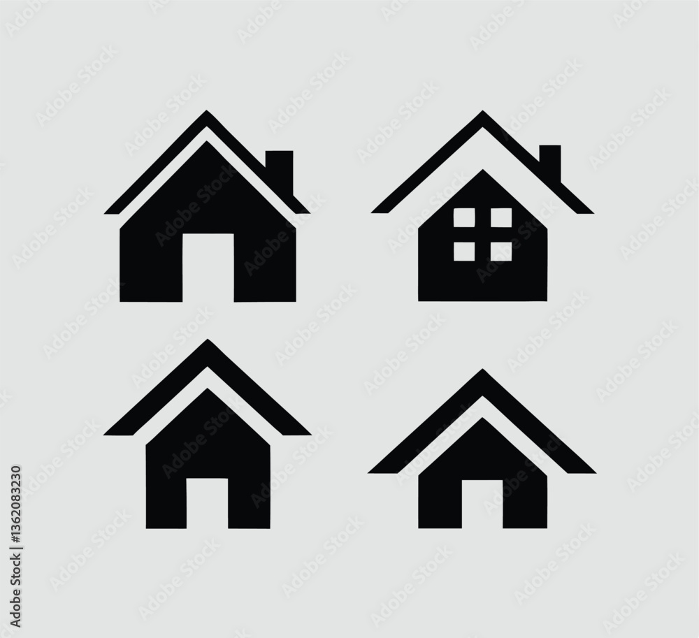 House, Home icons set. Home sign. Vector illustration