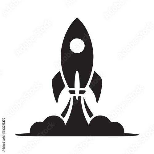 A Rocket Vector Art Illustration