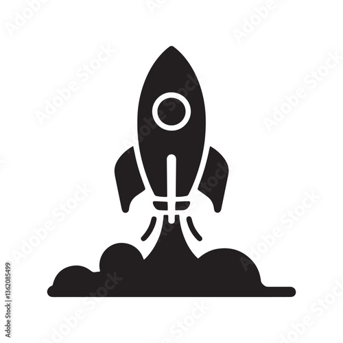 A Rocket Vector Art Illustration