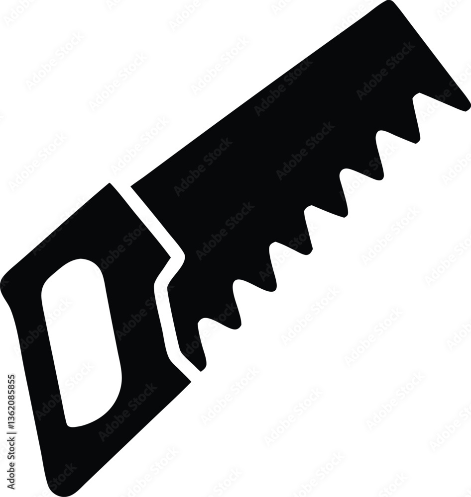 Handsaw or hacksaw icon. Vector illustration Handsaw or hacksaw icon. Vector illustration