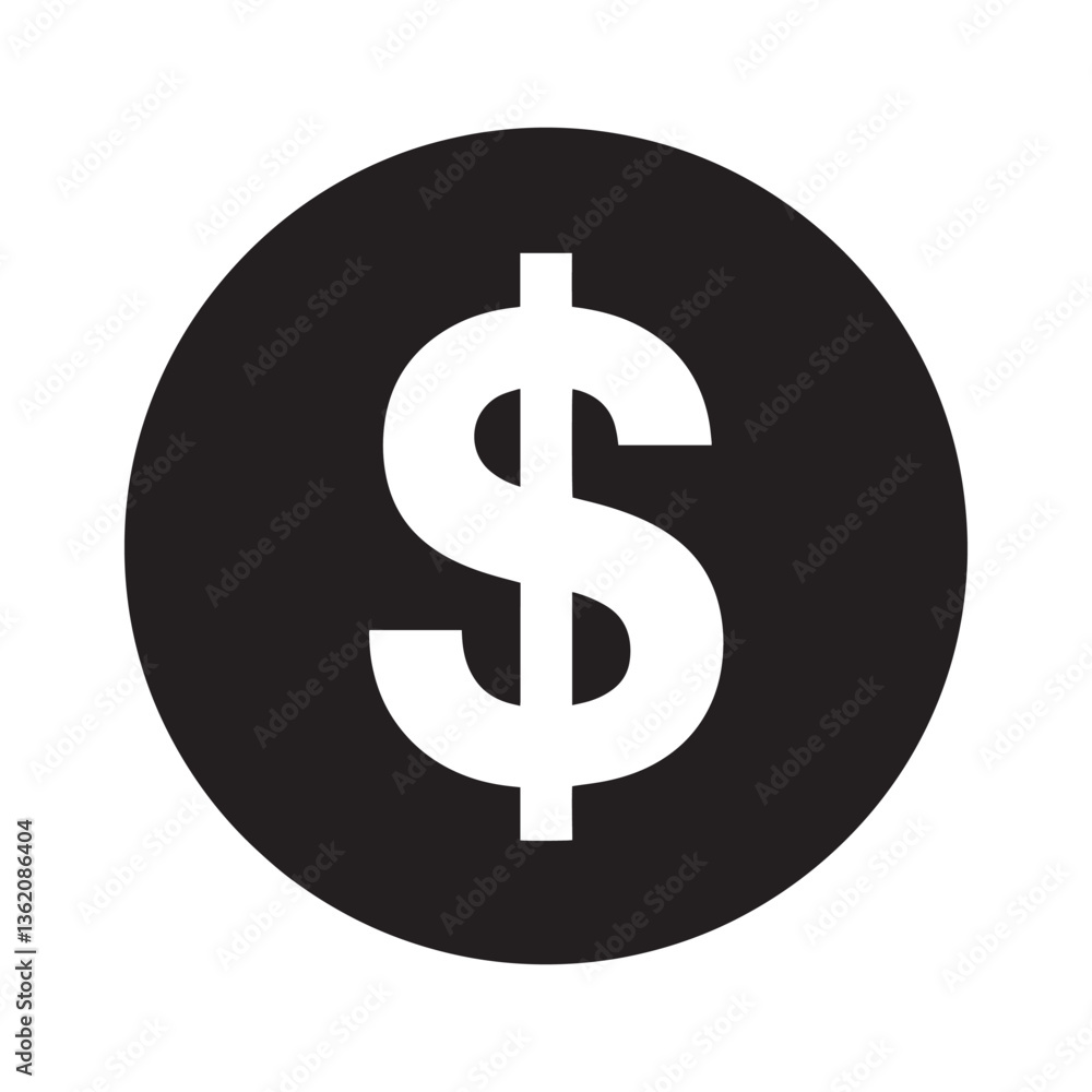 Money vector icon illustration, dollar money coin vector Money vector icon illustration, dollar money coin vector