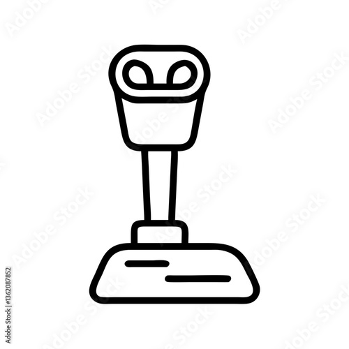 Gear Shift Icon on Transparent Background  