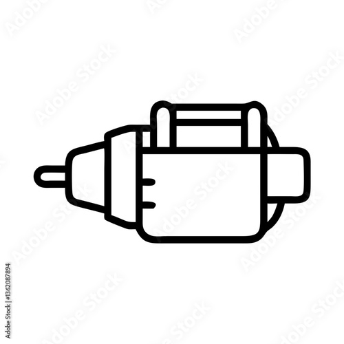 Car Starter Motor Icon on Transparent Background  