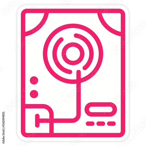 Vector Design Hard Disk Icon Style
