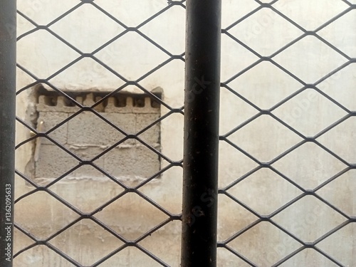 Wallpaper Mural old metal fence with a chain Torontodigital.ca