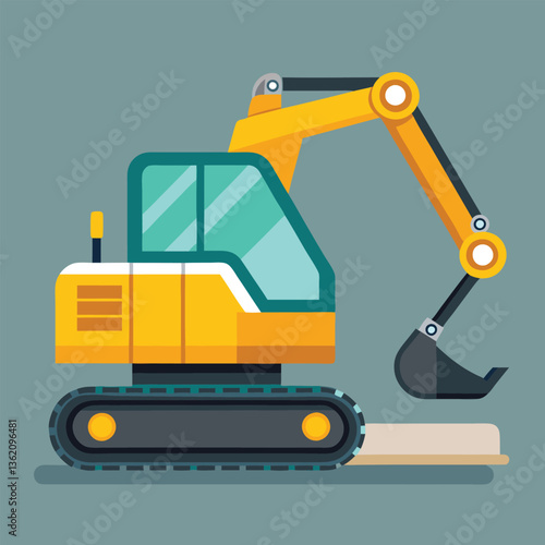 excavator vector