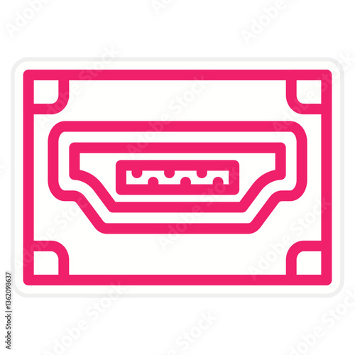 Vector Design Hdmi Port Icon Style