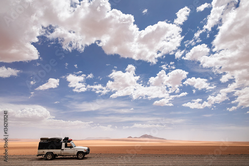 4x4 truck in the Namib desert 