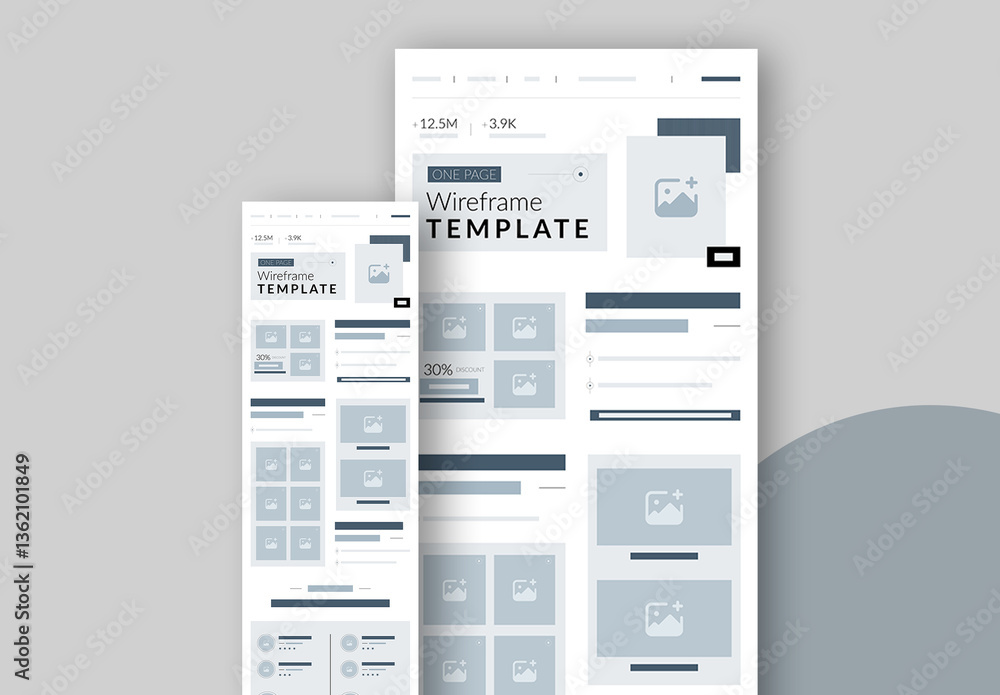 Wireframe Template Layout Stock Template | Adobe Stock