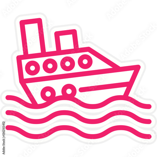Boat Sink Icon Style