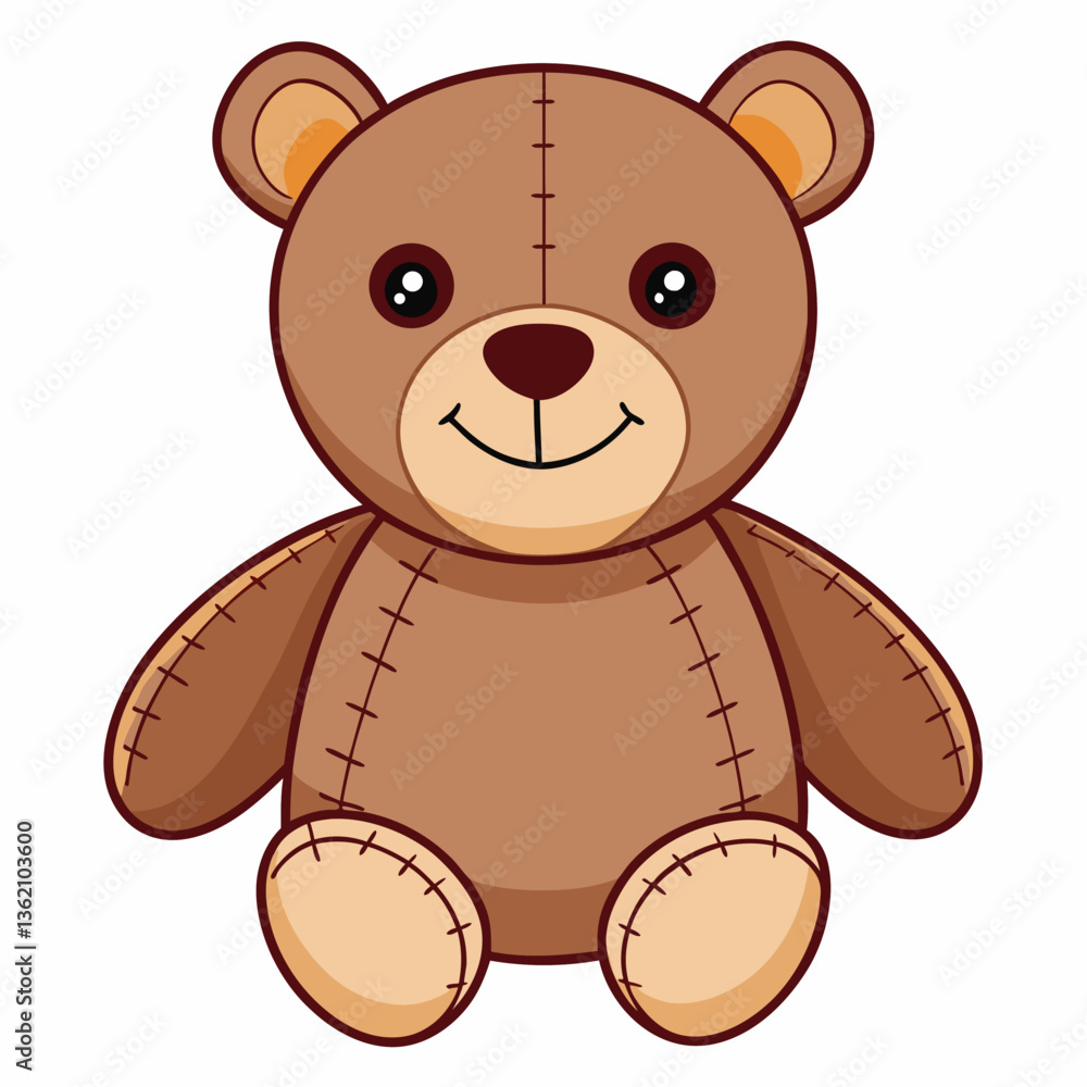 soft plush teddy bear with stitched smile soft plush teddy bear with stitched smile