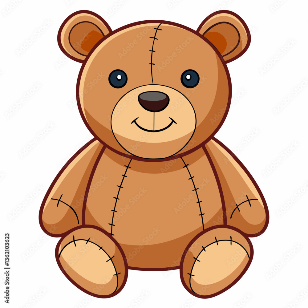 soft plush teddy bear with stitched smile soft plush teddy bear with stitched smile