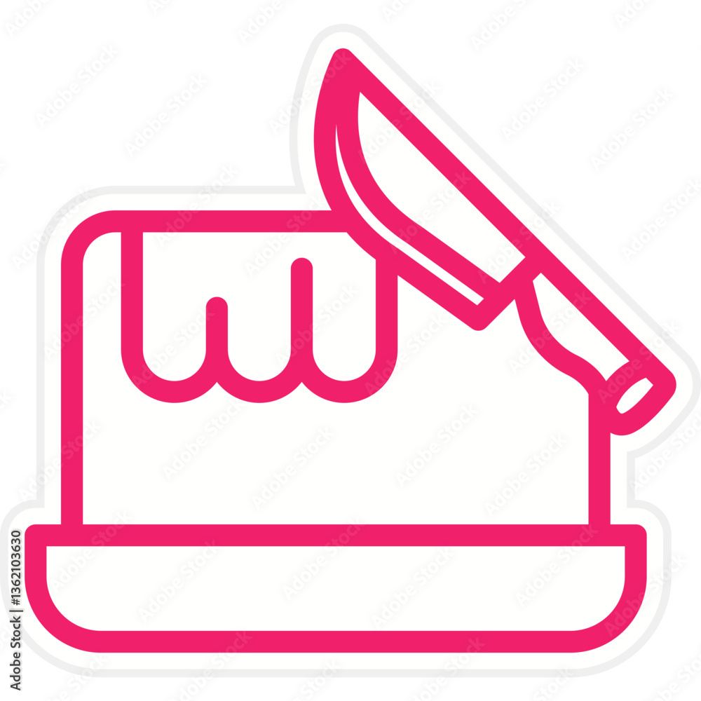 Fototapeta premium Butter Icon Style
