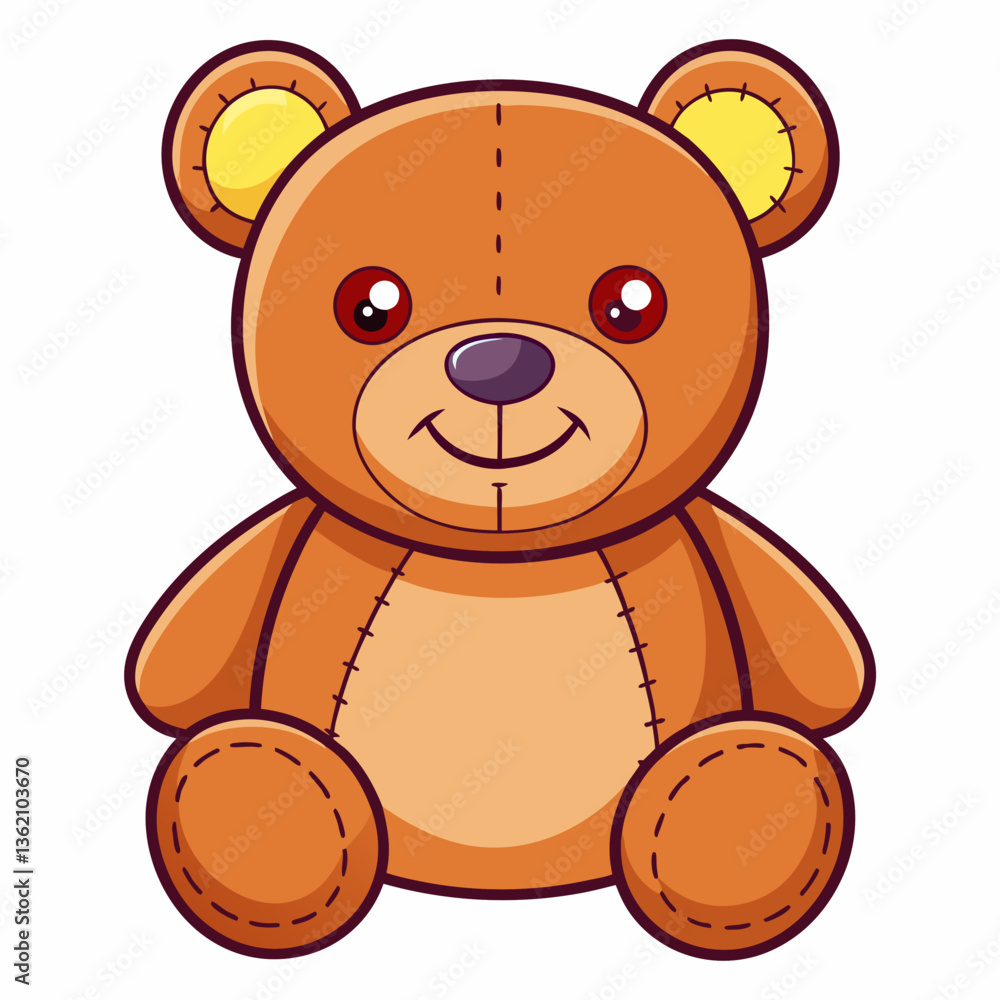 soft plush teddy bear with stitched smile soft plush teddy bear with stitched smile