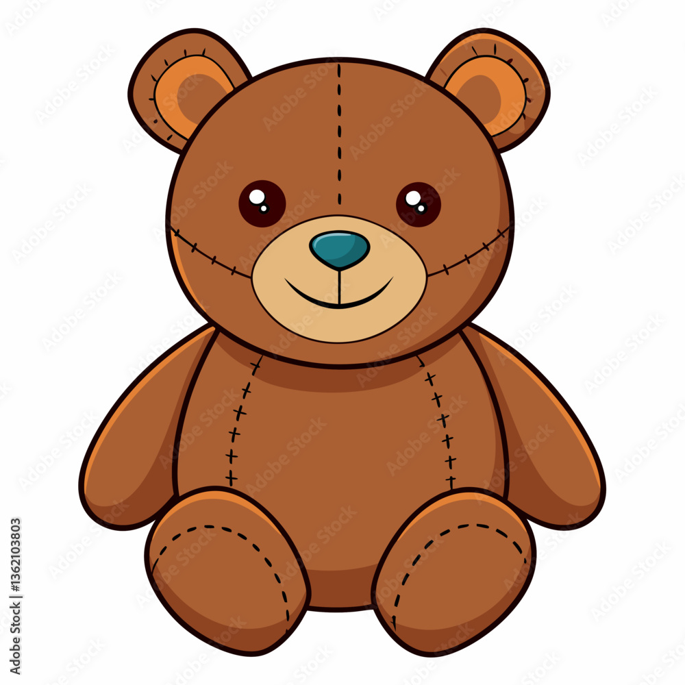 soft plush teddy bear with stitched smile soft plush teddy bear with stitched smile