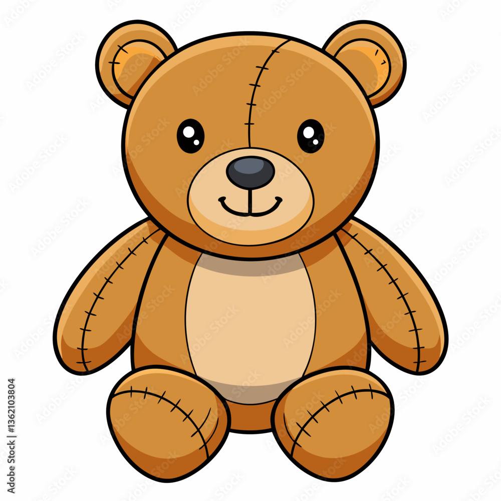 soft plush teddy bear with stitched smile soft plush teddy bear with stitched smile