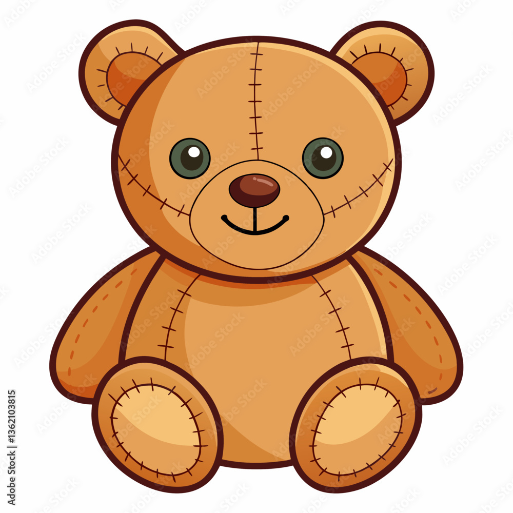 soft plush teddy bear with stitched smile soft plush teddy bear with stitched smile