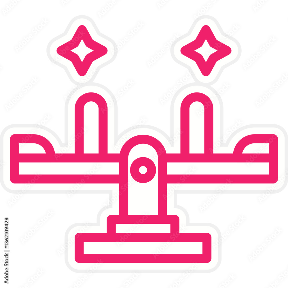 Obraz premium Seesaw Icon Style