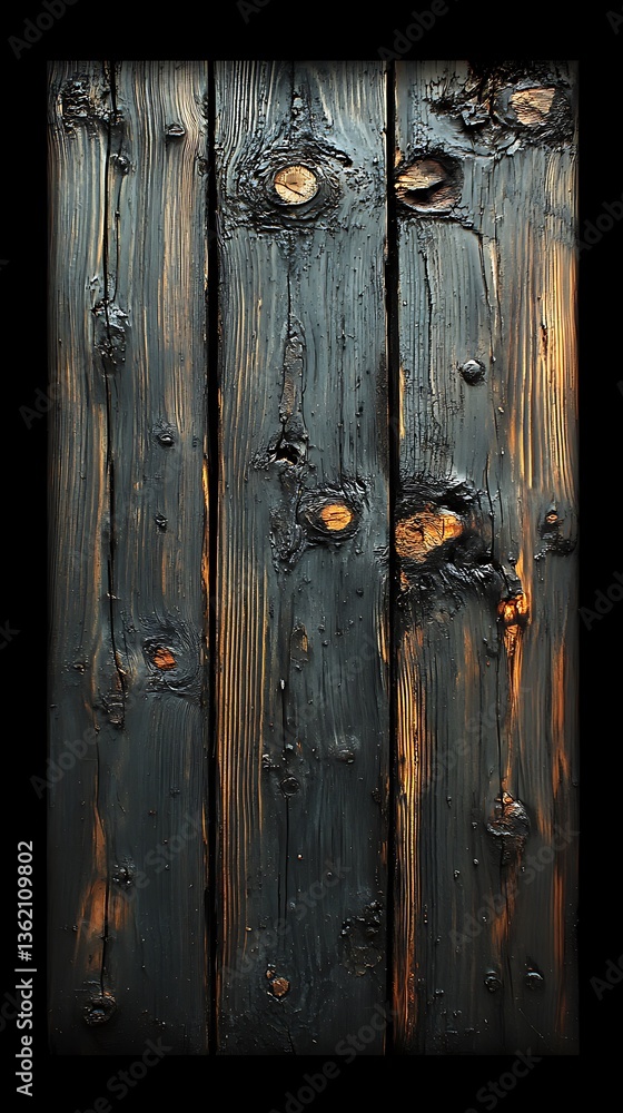 Fototapeta premium Dark Weathered Wooden Planks