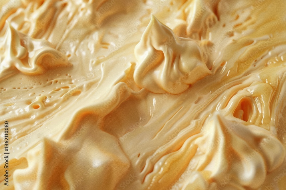 Photo of Caramel and apple ice cream in orange color. Food photo for backdrops or recipes Photo of Caramel and apple ice cream in orange color. Food photo for backdrops or recipes