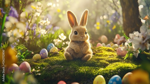 Dramatic Mountain Landscape with Reflection in Lake