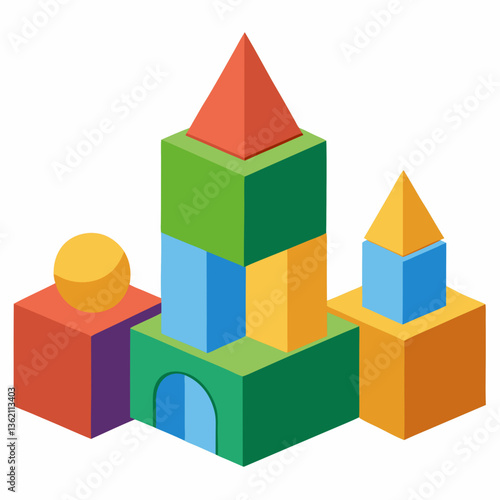 colorful wooden toy blocks