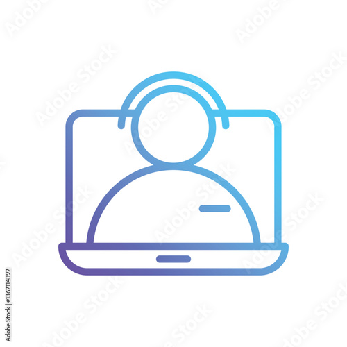 Online Counseling Vector icon